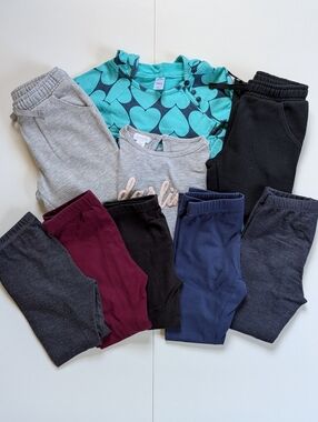 Cat & Jack and Mixed Lot of Nine Girls Leggings Sweatpants Dress 4